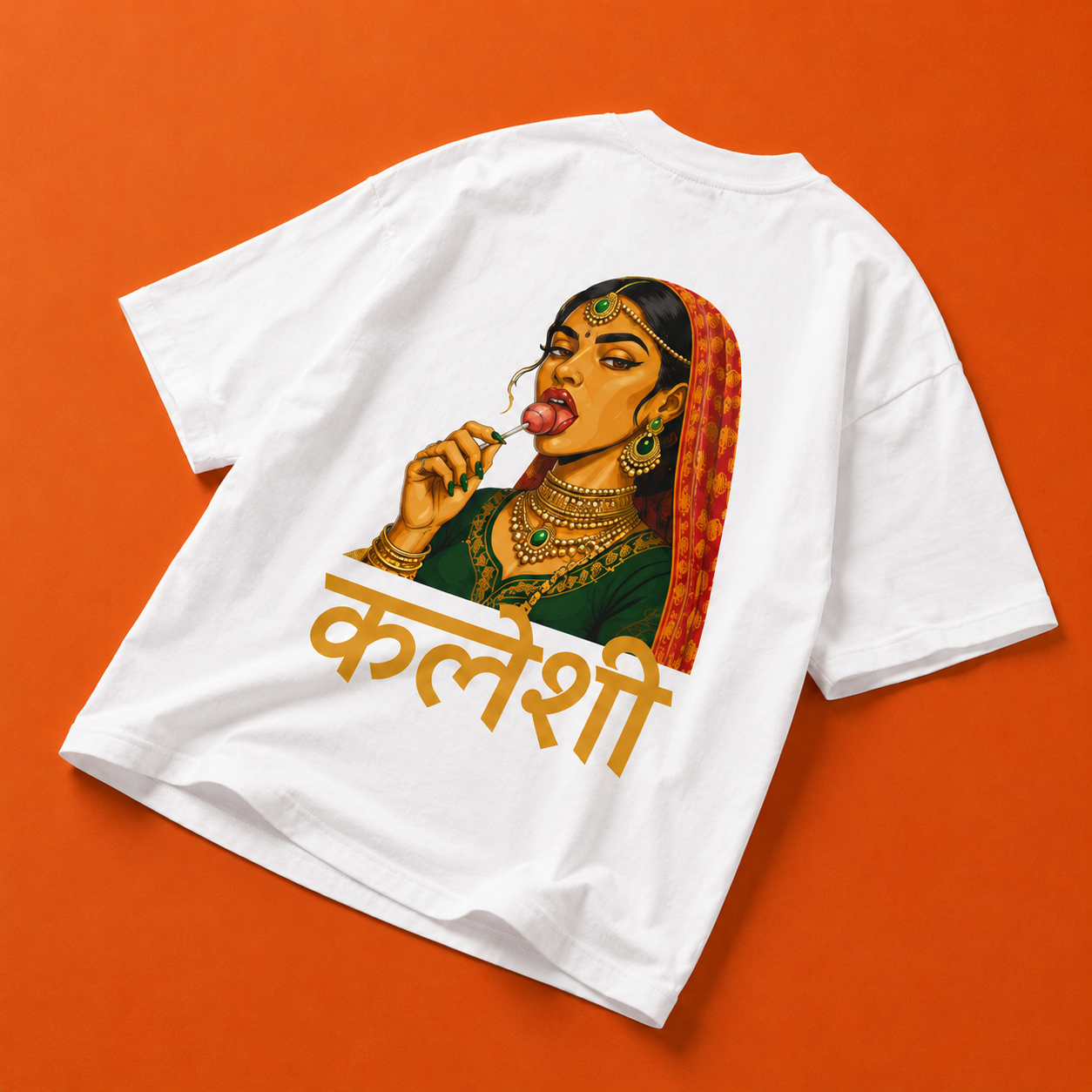 Kaleshi Queen Oversized Graphic Tee in Teal Blue