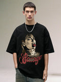 SAVAGE CLUB Men Printed Oversized T-Shirt