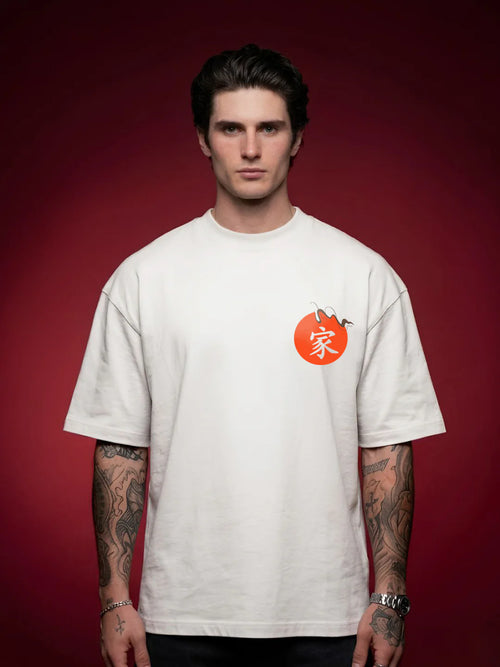 CRIMSON STRAWHAT Men Printed Oversized T-Shirt