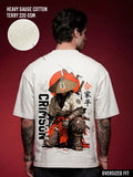 CRIMSON STRAWHAT Men Printed Oversized T-Shirt