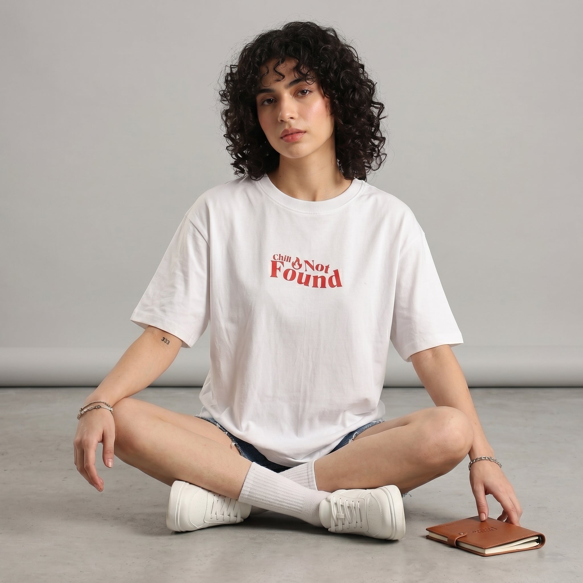 CHILL NOT FOUND UNISEX OVERSIZED T-SHIRT