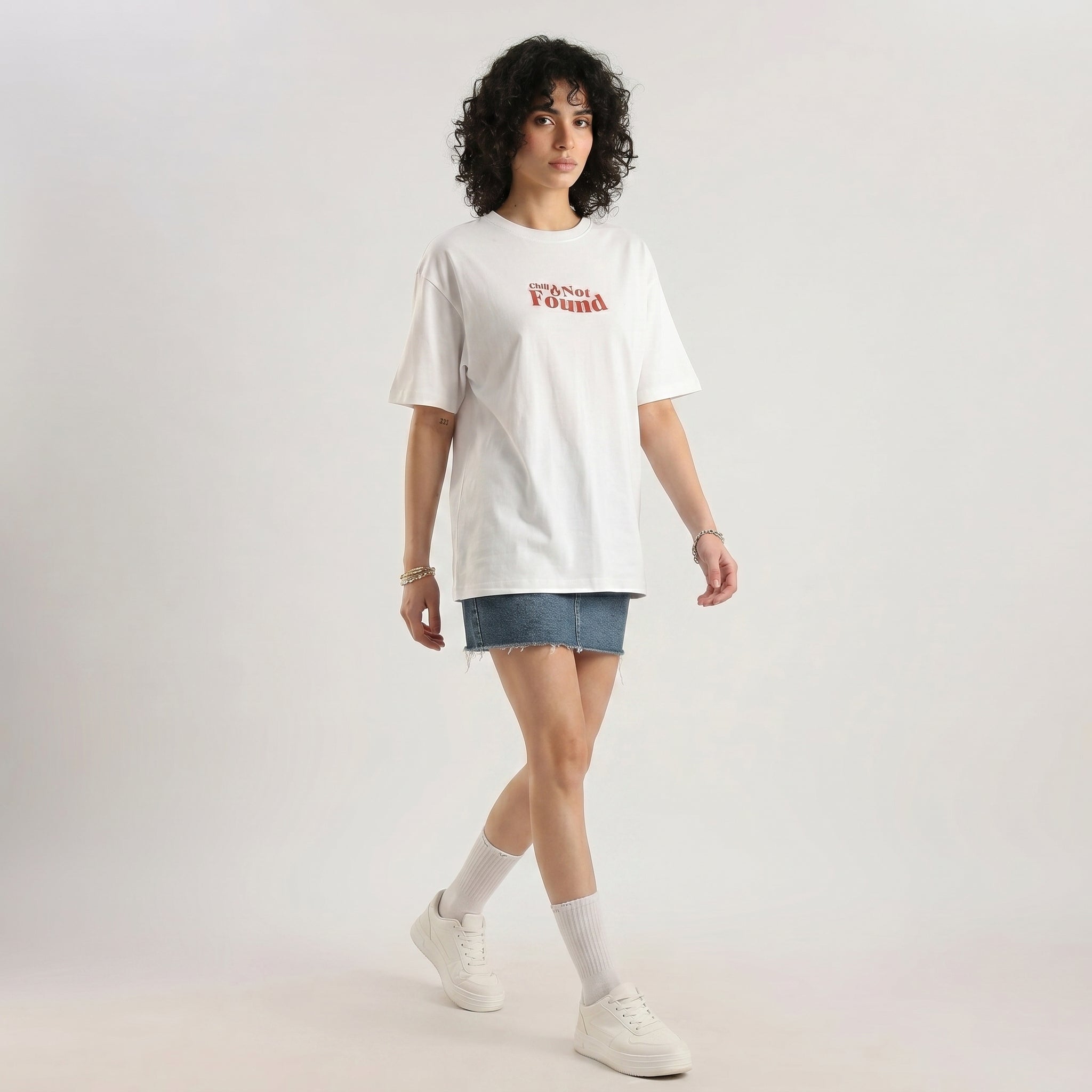 CHILL NOT FOUND UNISEX OVERSIZED T-SHIRT