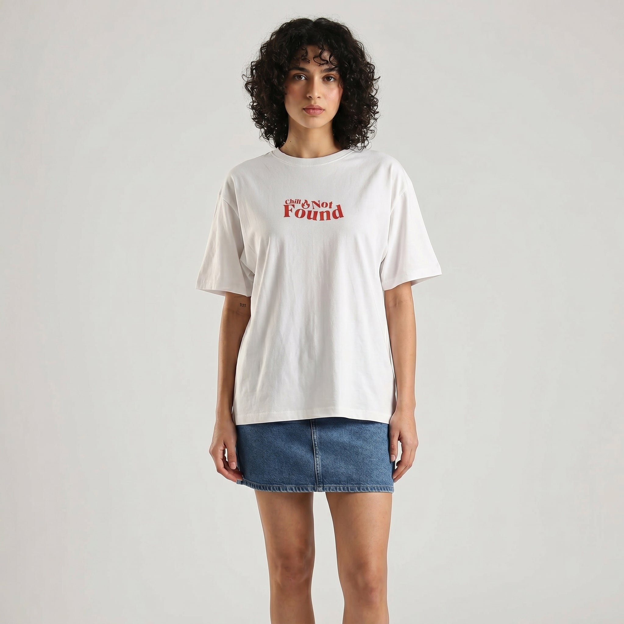 CHILL NOT FOUND UNISEX OVERSIZED T-SHIRT