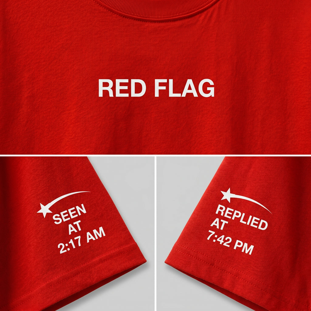 RED FLAG Oversized UNISEX T-Shirt – Seen at 2:17 AM Edition