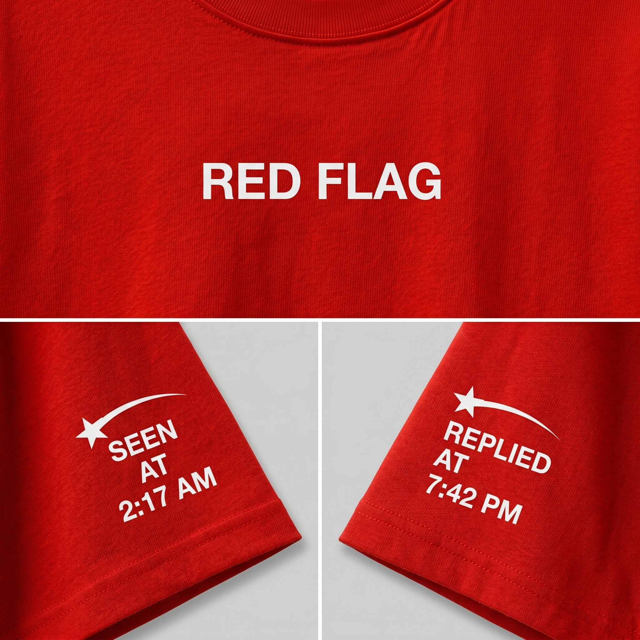 RED FLAG Oversized UNISEX T-Shirt – Seen at 2:17 AM Edition