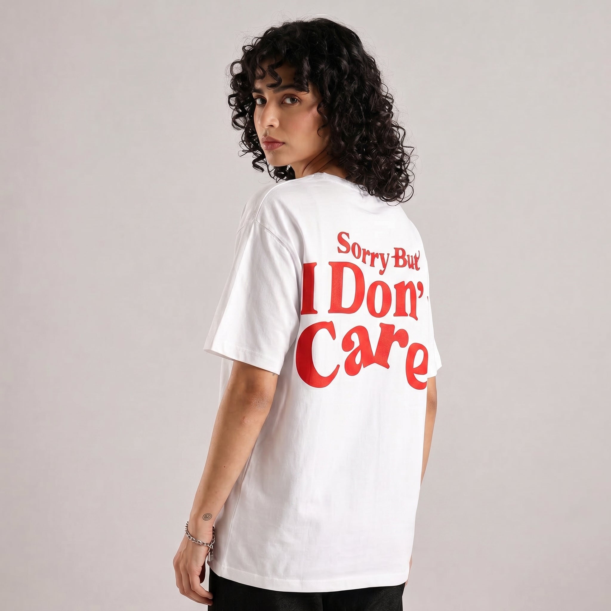 SORRY I DON'T CARE UNISEX OVERSIZED T-SHIRT