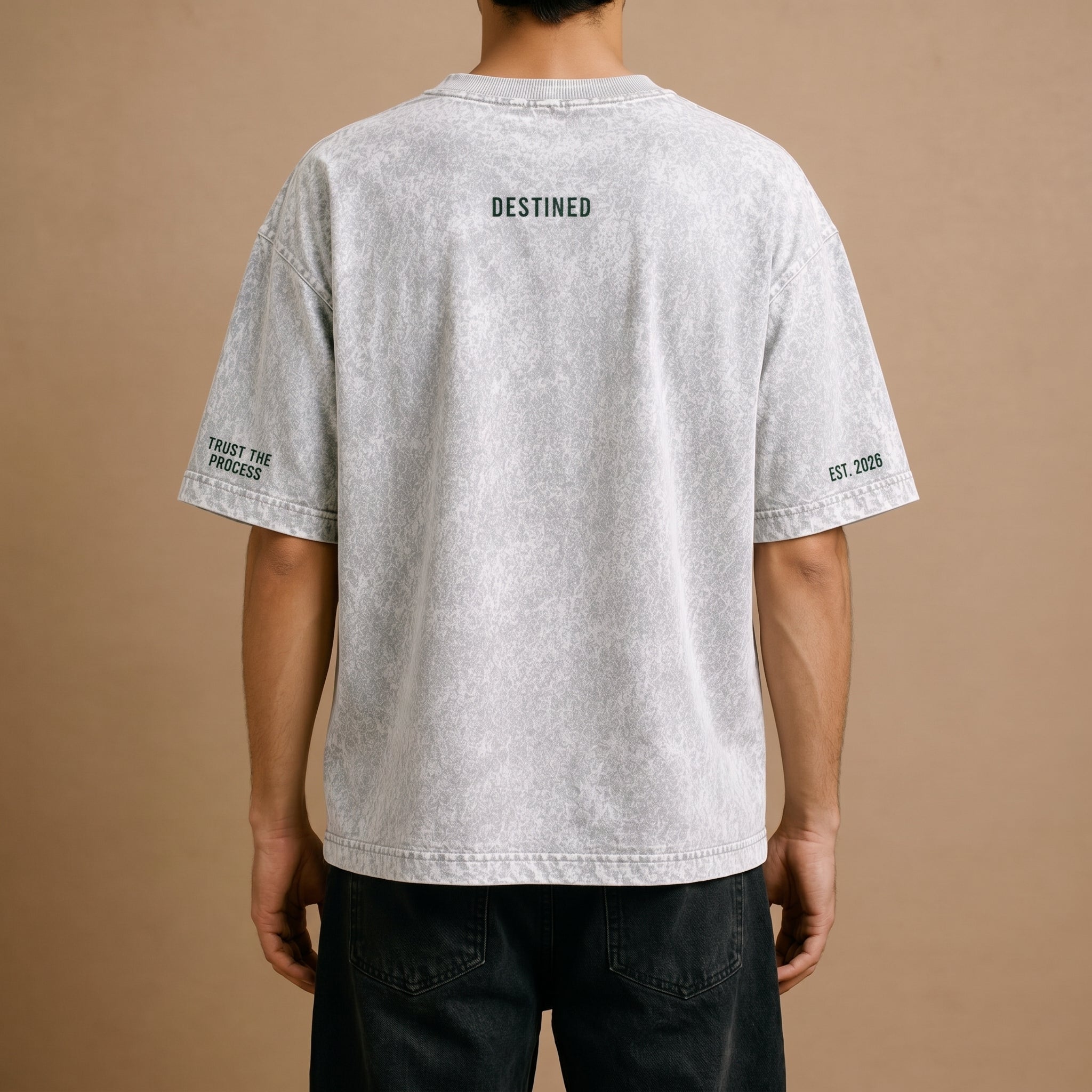 DESTINED  Oversized Acid Wash T-Shirt