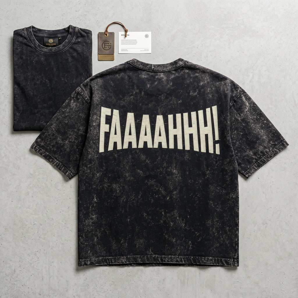 Faaahh Attitude Unisex Acid Washed Tee