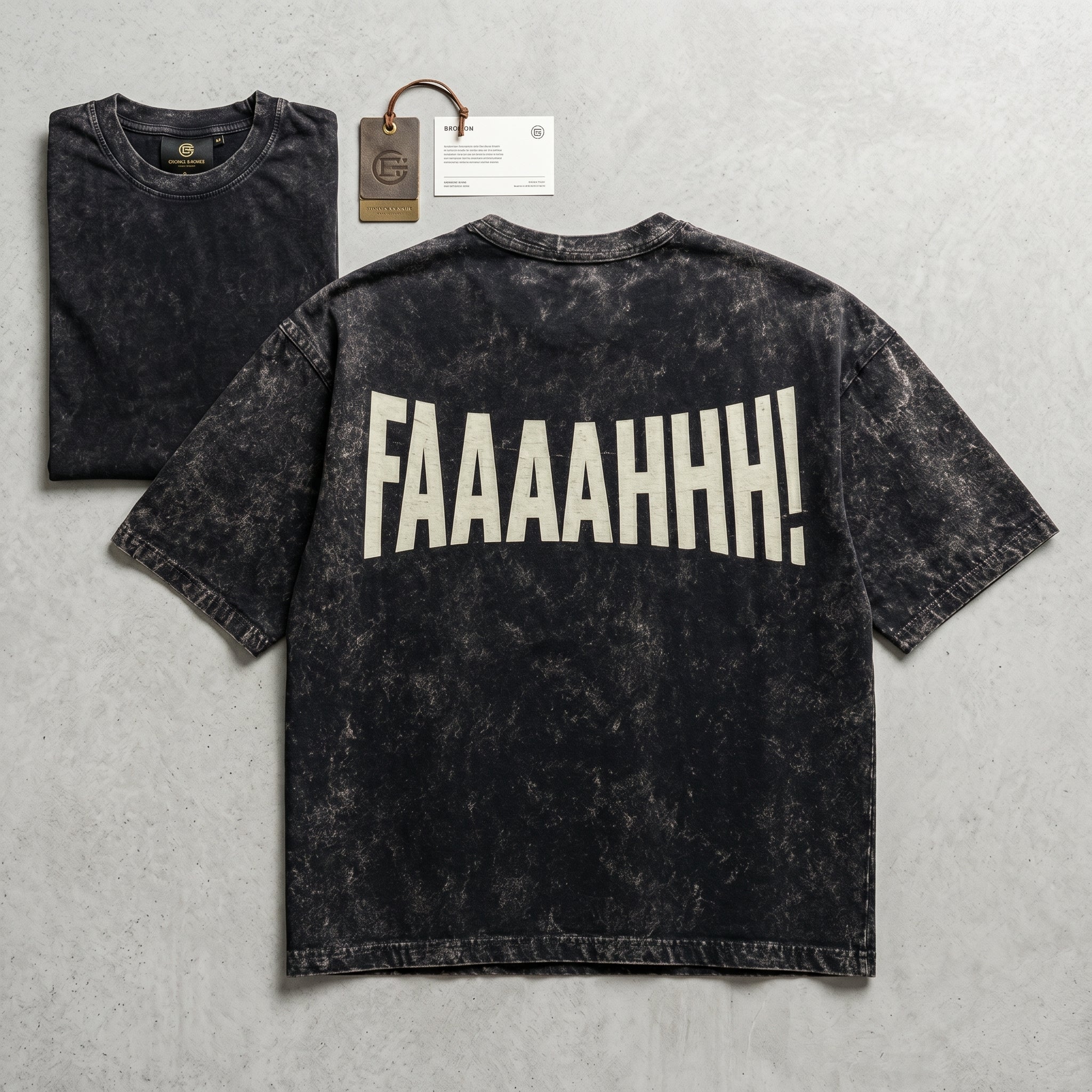 Faaahh Attitude Unisex Acid Washed Tee