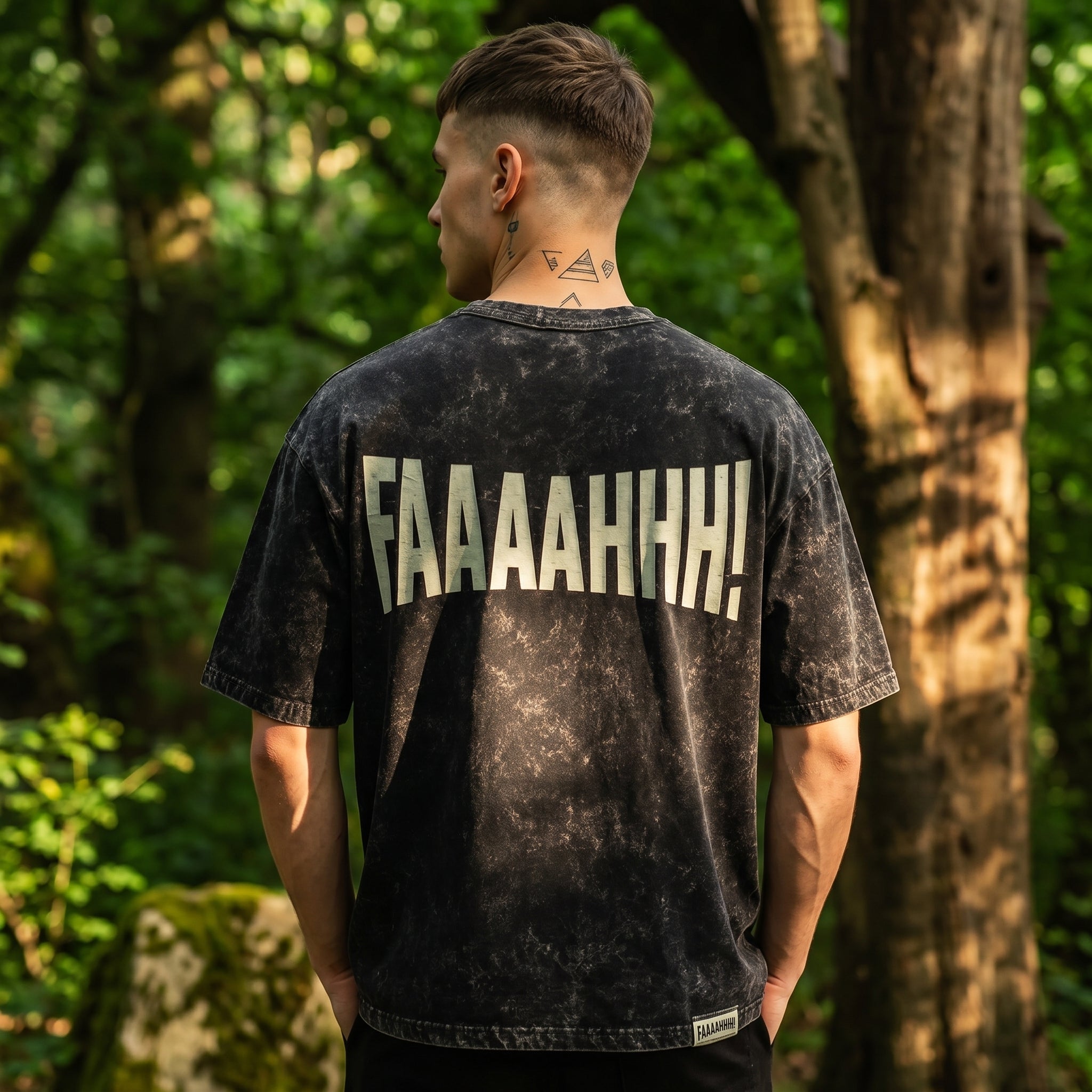 Faaahh Attitude Unisex Acid Washed Tee
