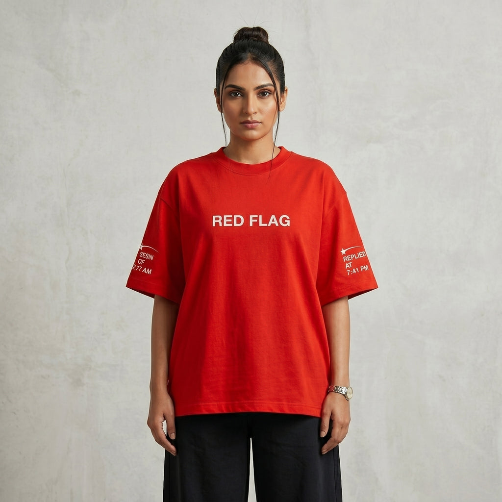 RED FLAG Oversized UNISEX T-Shirt – Seen at 2:17 AM Edition