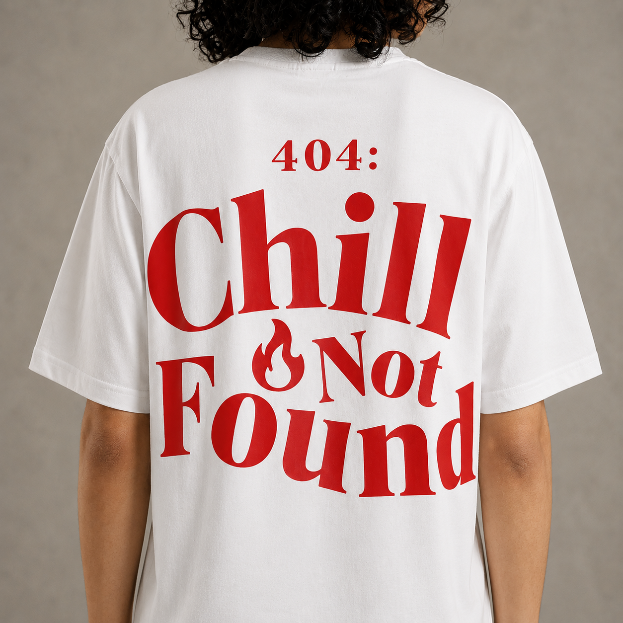 CHILL NOT FOUND UNISEX OVERSIZED T-SHIRT